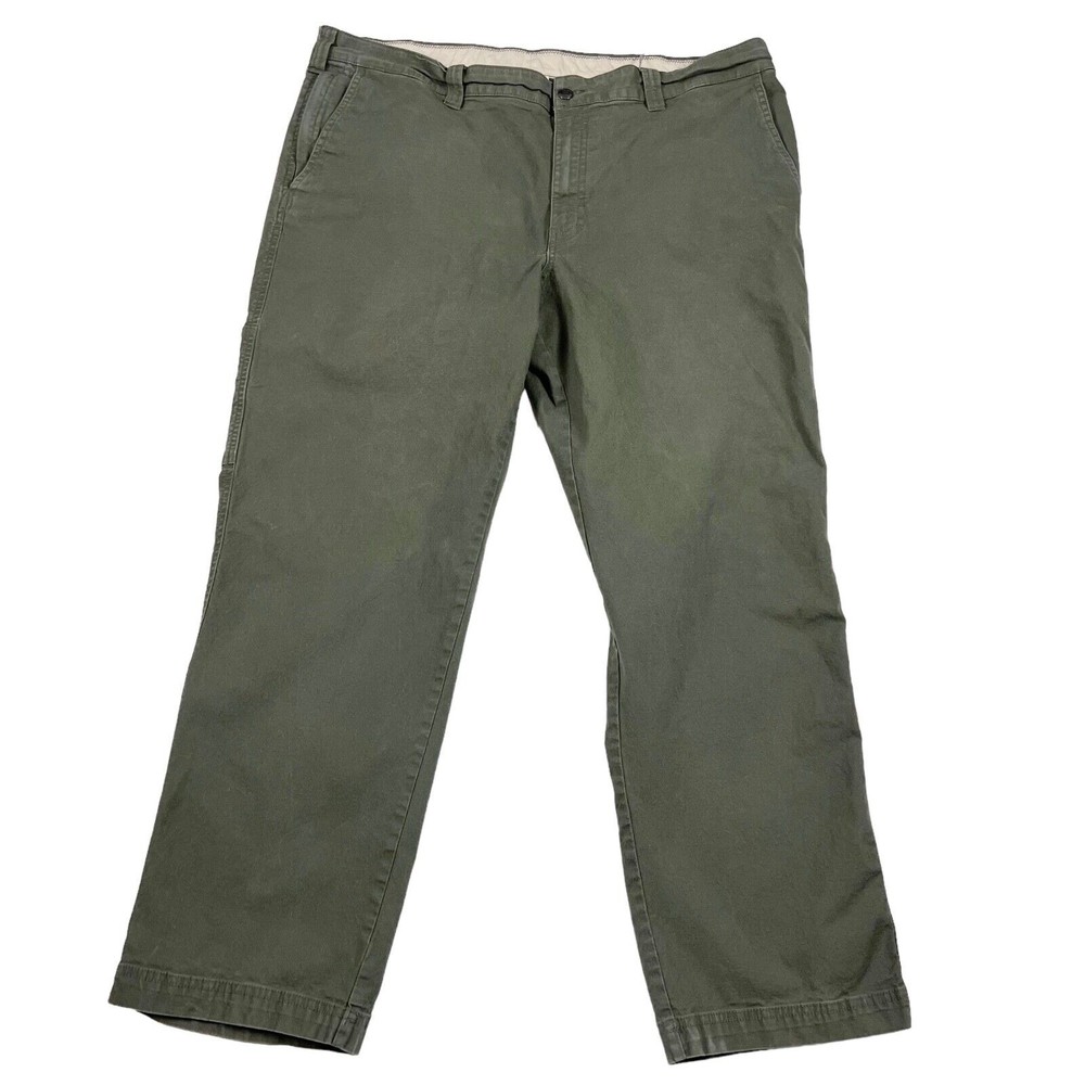 Columbia Canvas Cargo Pocket Hiking Outdoor Pants Reg Fit Mens Olive Green 40x30